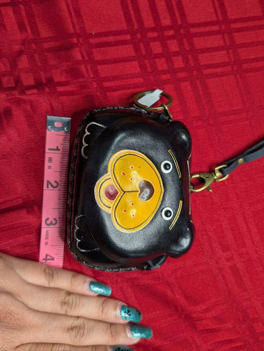 Leather Hand Wrist Bear Small Bag